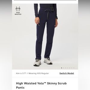 Figs High Waisted Yola Skinny Scrub Pants (medium tall)